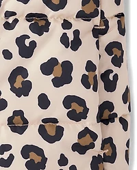 Toddler Girls Print Hooded Puffer Jacket