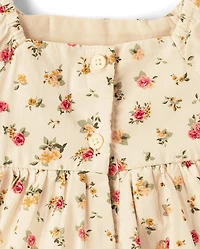 Robe babydoll fleurie pour petite fille