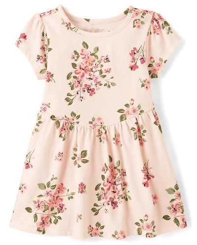 Baby And Toddler Girls Floral V-Waist Dress