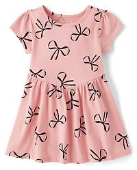 Baby And Toddler Girls Bow V Waist Dress