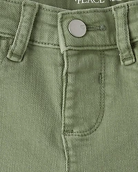 Toddler Girls Garment Dyed High Rise Flare Jeans