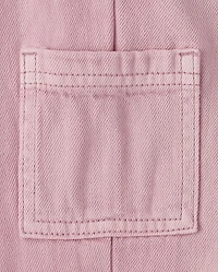 Jean utilitaire teint en pièce pour petite fille