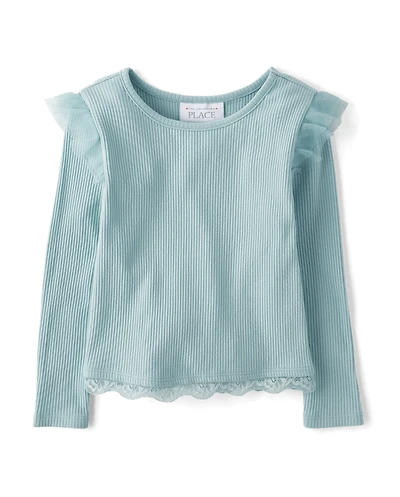 Baby And Toddler Girls Pointelle Flutter Top