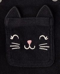 Toddler Girls Cat Skirtall 2-Piece Outfit Set