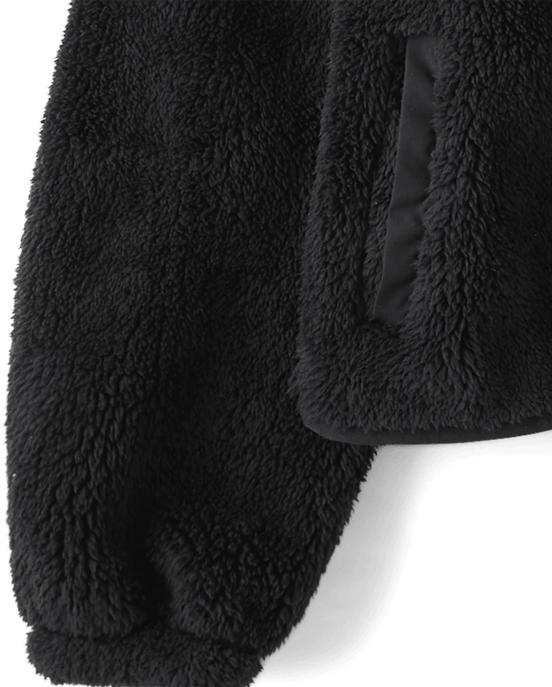 Kids Heavyweight Sherpa Zip Up Jacket