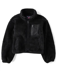 Kids Heavyweight Sherpa Zip Up Jacket