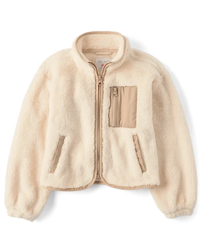 Kids Heavyweight Sherpa Zip Up Jacket