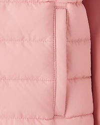 Girls Cozy Tech Microfleece Lined Puffer Jacket