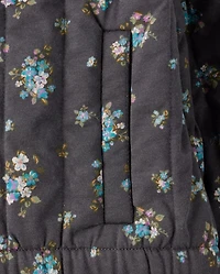 Girls Floral Quilted Jacket