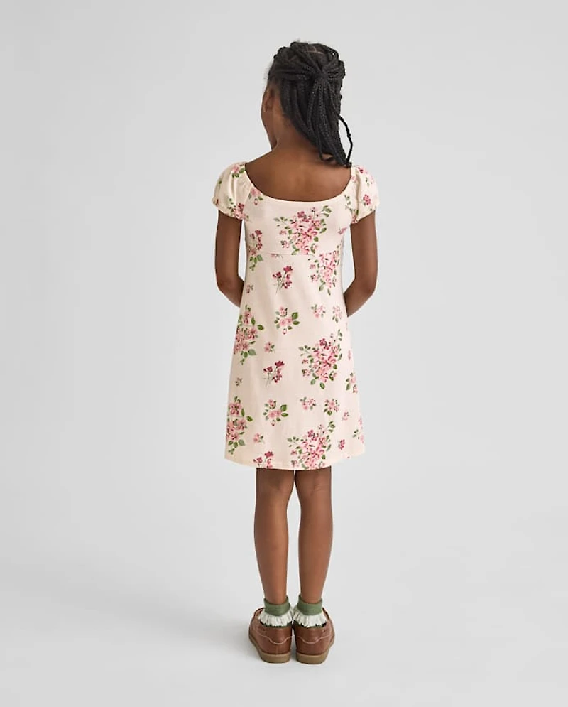 Girls Print Fit And Flare Dress