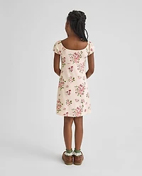 Girls Print Fit And Flare Dress