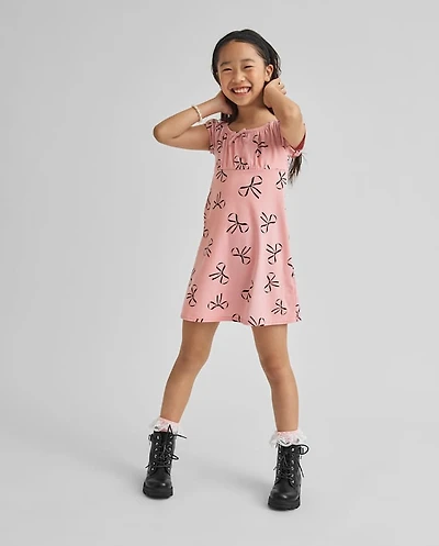 Girls Print Fit And Flare Dress