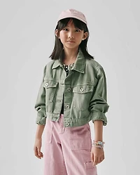 Girls Garment Dyed Denim Jacket