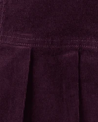 Girls Pleated Corduroy Skort