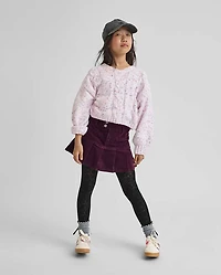 Girls Pleated Corduroy Skort