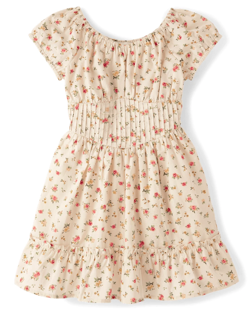 Girls Floral Corset Dress