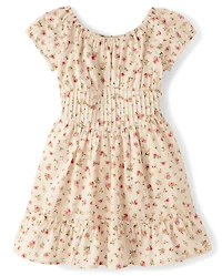 Girls Floral Corset Dress