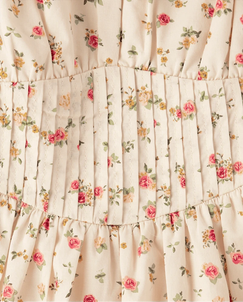 Girls Floral Corset Dress