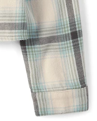 Girls Plaid Flannel Button Up Shirt
