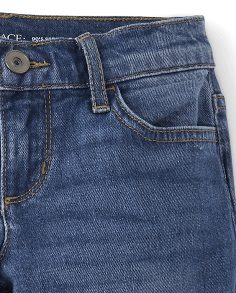 Girls Ripped Straight Jeans
