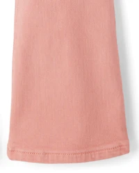Girls Garment Dyed High Rise Flare Jeans