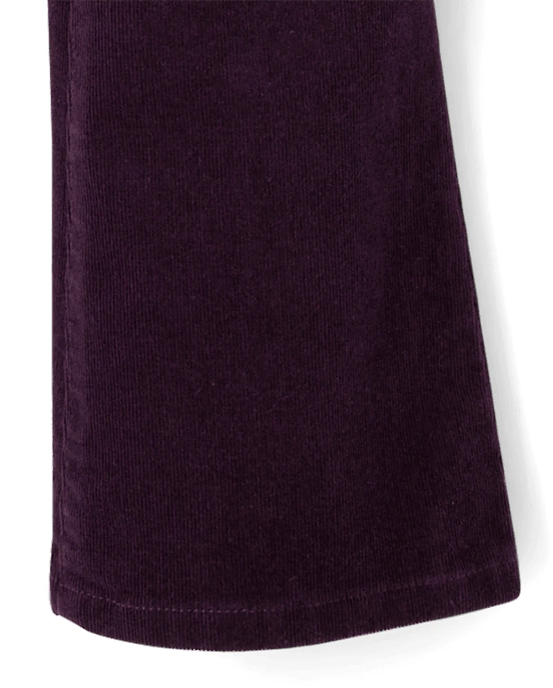 Girls Pintuck Corduroy Flare Pants