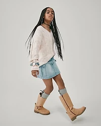 Girls Denim Cargo Skirt