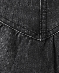 Jupe-short en jean à volants pour fille