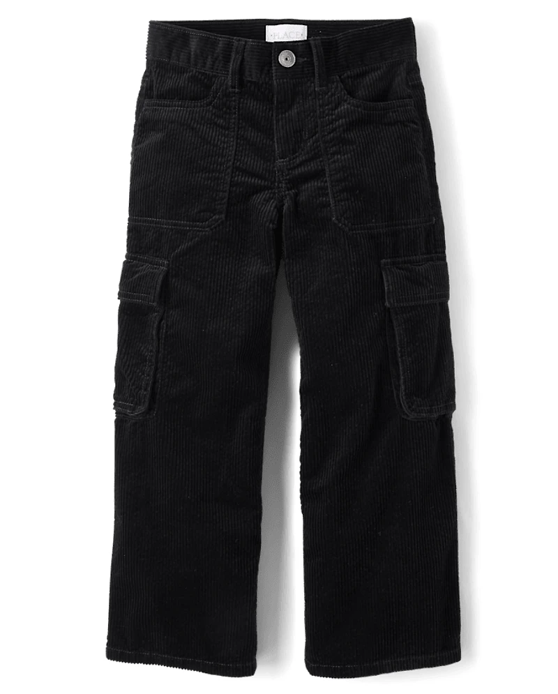 Kids Corduroy Baggy Cargo Pants