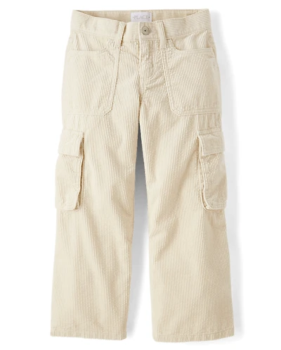 Kids Corduroy Baggy Cargo Pants