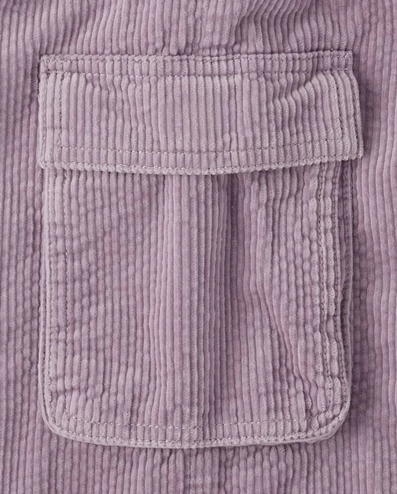 Kids Corduroy Baggy Cargo Pants