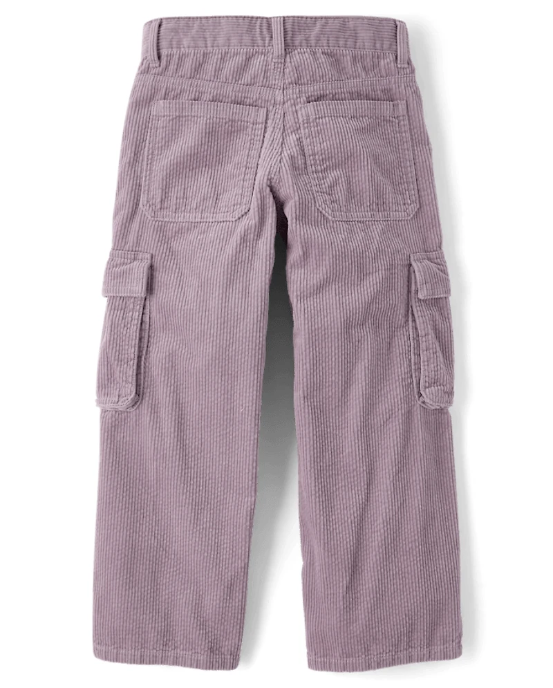 Kids Corduroy Baggy Cargo Pants