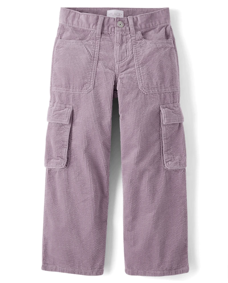 Kids Corduroy Baggy Cargo Pants