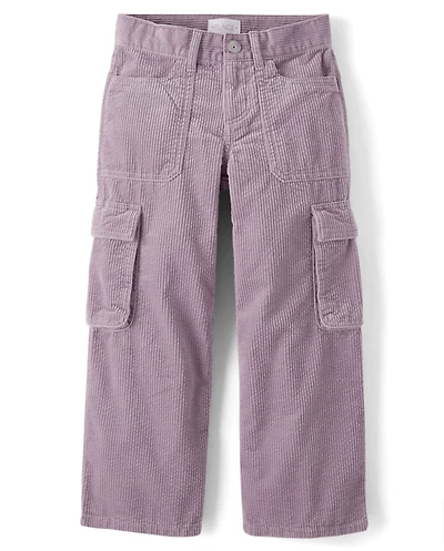 Kids Corduroy Baggy Cargo Pants