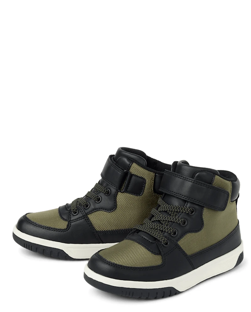 Boys Colorblock High Top Sneakers