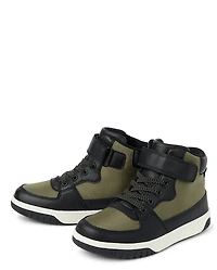 Boys Colorblock High Top Sneakers