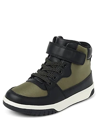 Boys Colorblock High Top Sneakers