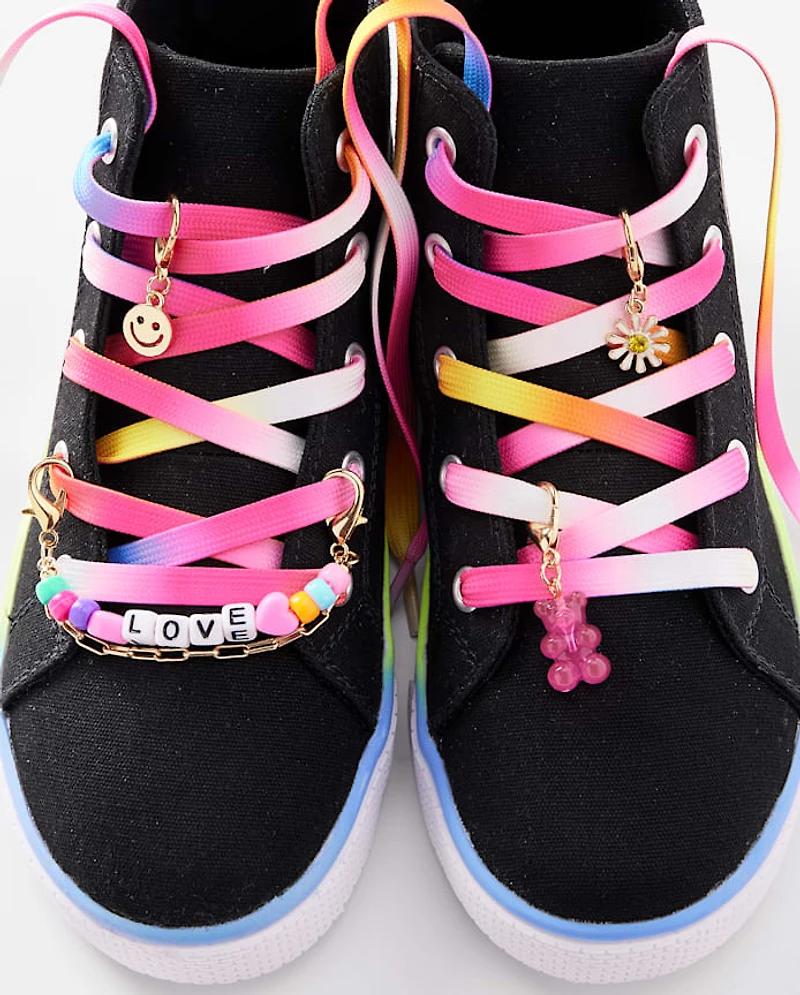 Girls Doodle High Top Sneakers