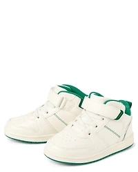 Toddler Contrast Cuff Mid Top Sneakers