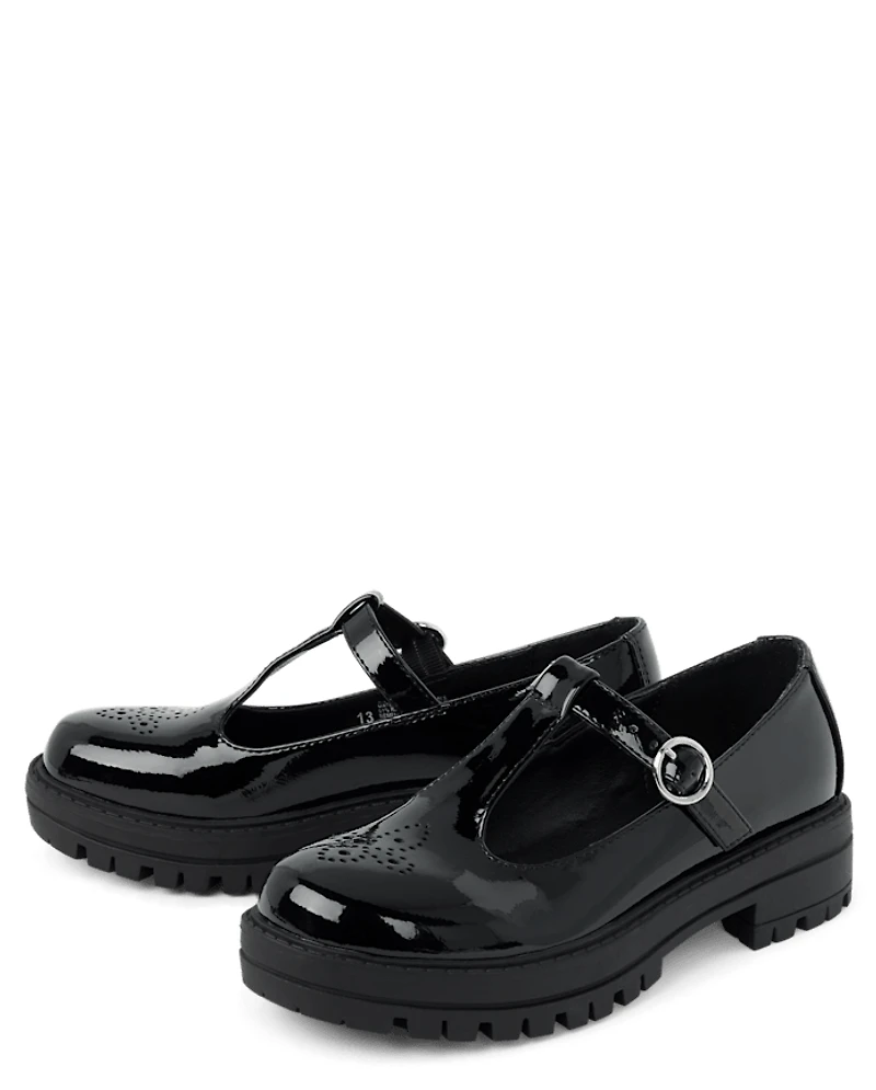 Girls T-Strap Platform Mary Jane Shoes