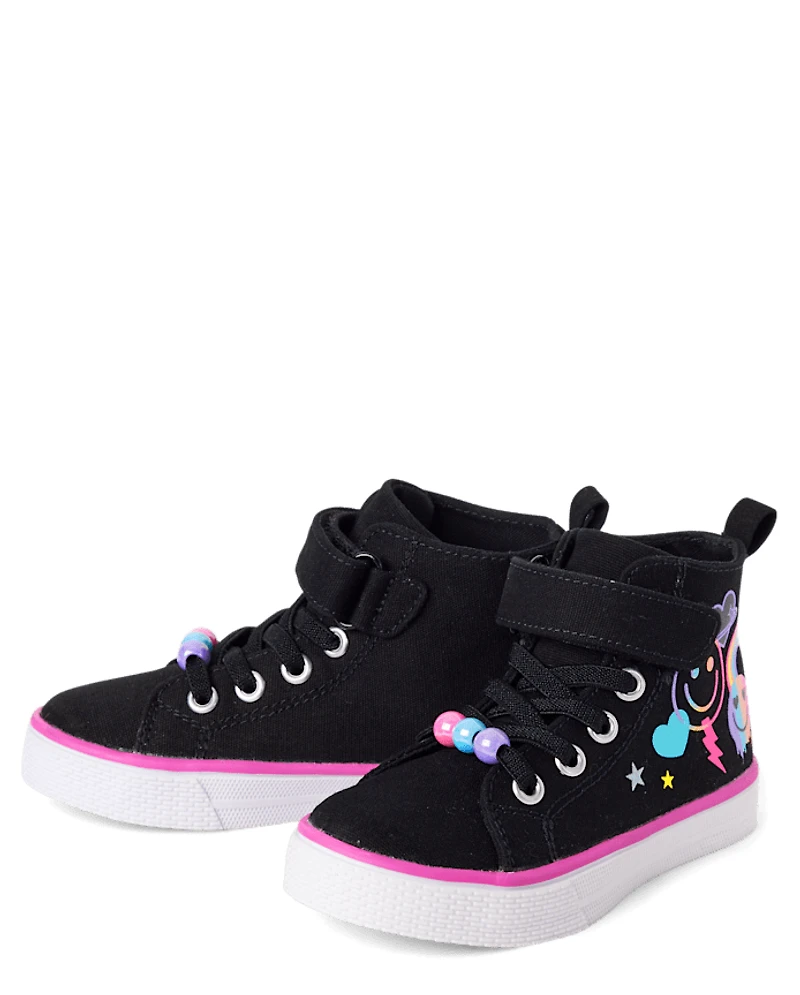 Toddler Girls Doodle High Top Sneakers
