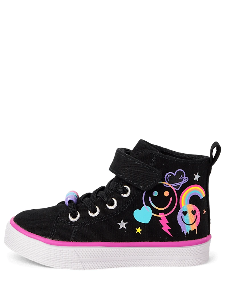 Toddler Girls Doodle High Top Sneakers