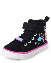 Toddler Girls Doodle High Top Sneakers