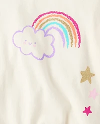 Toddler Girls Rainbow Top 4-Pack