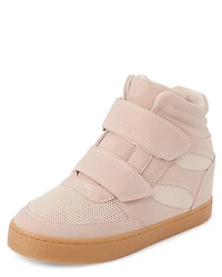 Girls Wedge High Top Sneakers