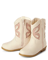 Toddler Girls Butterfly Cowgirl Boots