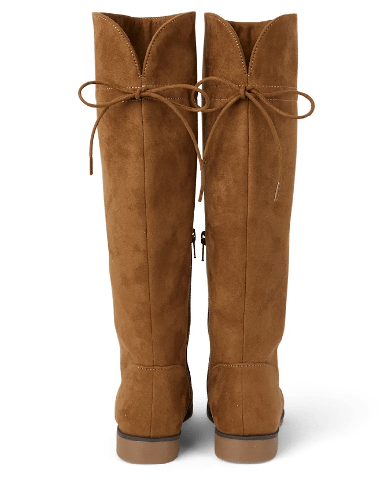 Girls Bow Over The Knee Boots