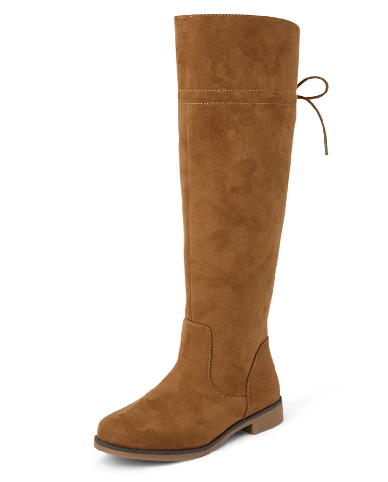 Girls Bow Over The Knee Boots