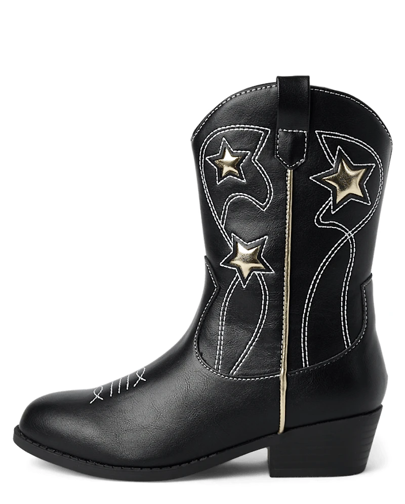 Bottes de cowgirl à étoiles pour filles