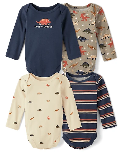 Baby Boys Dino Bodysuit 4-Pack